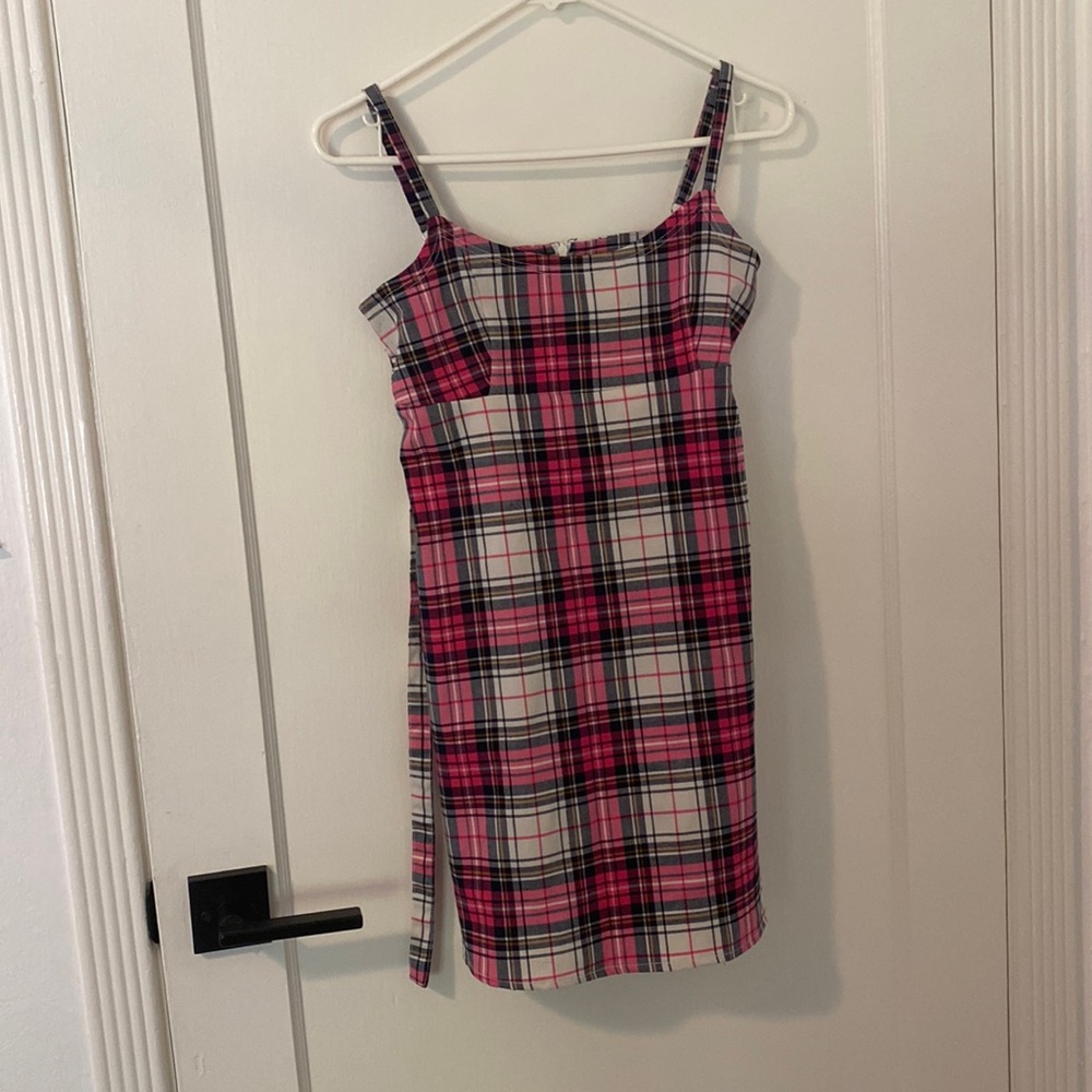 rare brandy plaid dress